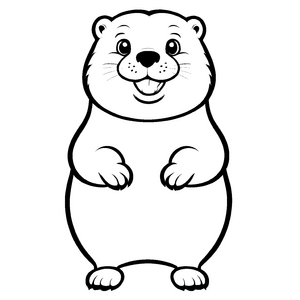 Aufregendes Otter-Malbild zum kreativen Gestalten