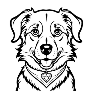 Kreative Border Collies-Malvorlage für kreative Kids