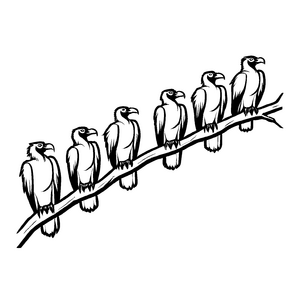Kindgerechtes Geier-Bastelmotiv für die ganze Familie