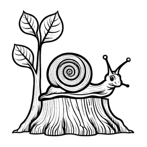 Einfaches Schnecken-Malbild zum Entdecken und Gestalten