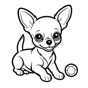 Aufregendes Chihuahuas-Bastelmotiv zum künstlerischen Entfalten