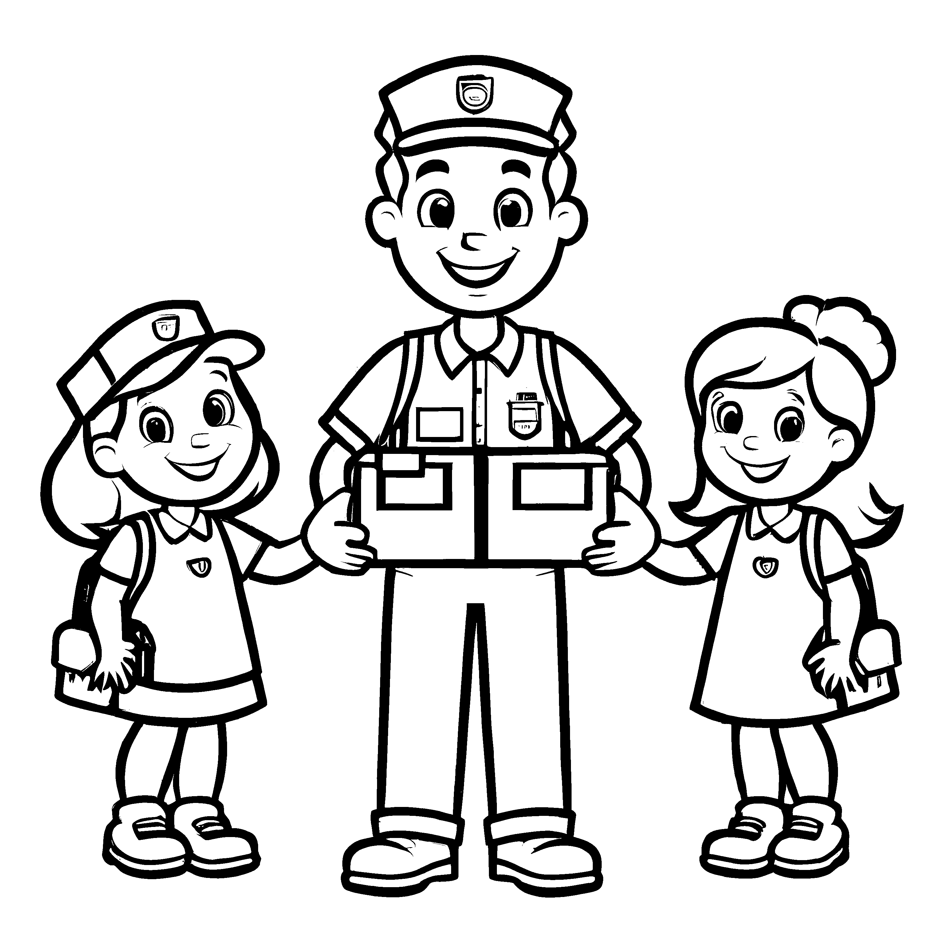 Spannendes Postboten-Ausmalbild für die ganze Familie