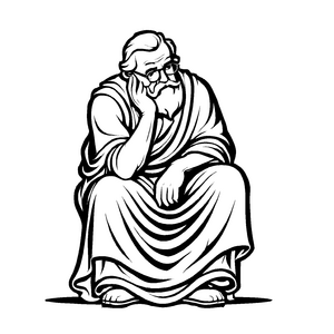 Aufregendes Philosophen-Bastelmotiv für kleine Künstler