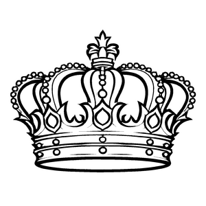 Zauberhaftes Kronen-Malbild zum Ausmalen