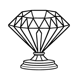 Witziges Diamanten-Bastelmotiv zum fantasievollen Ausmalen