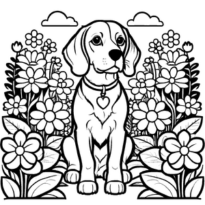 Einzigartiges Beagle-Bastelmotiv zum Entdecken und Gestalten