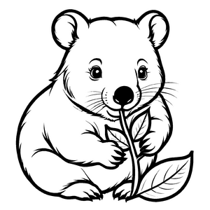 Besonderes Wombats-Malbild für Kinder