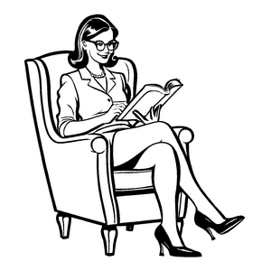 Liebevolle Bibliothekare-Ausmalvorlage zum Entdecken und Gestalten