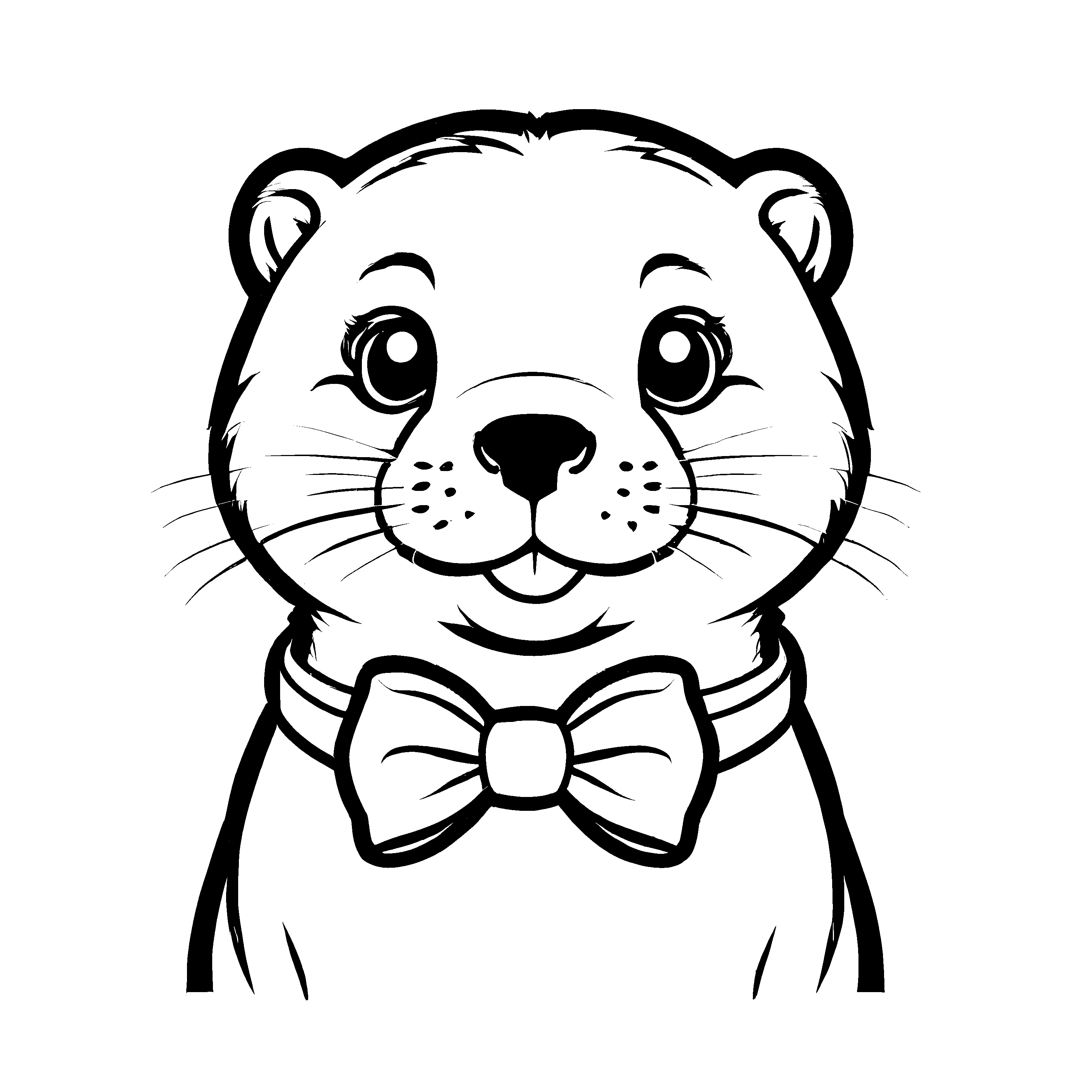 Tolle Otter-Malvorlage für Kinder