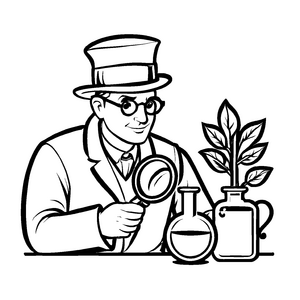 Detailreiche Alchemisten-Ausmalvorlage für Kinder