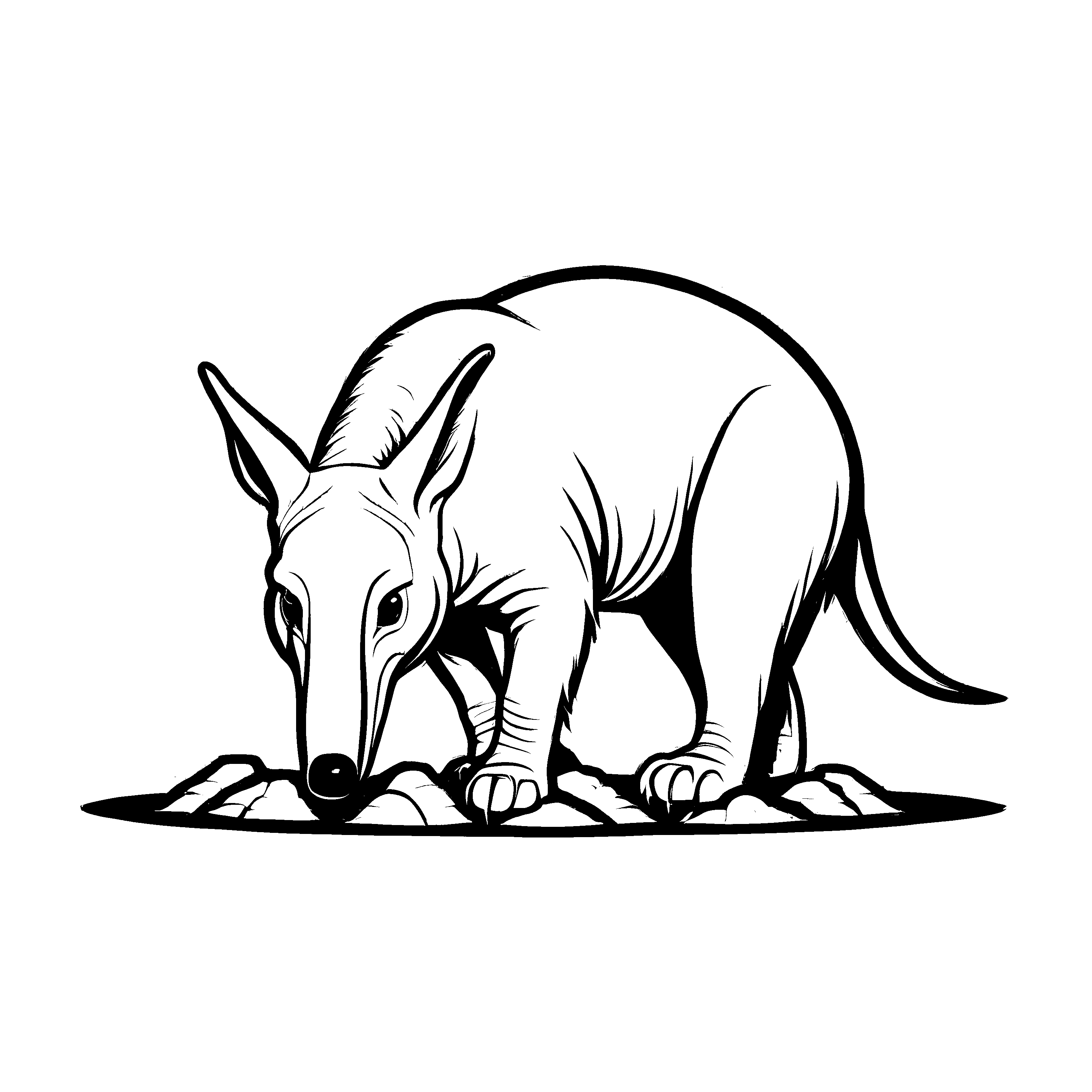 Aufregende Erdferkel-Malvorlage für kleine Künstler