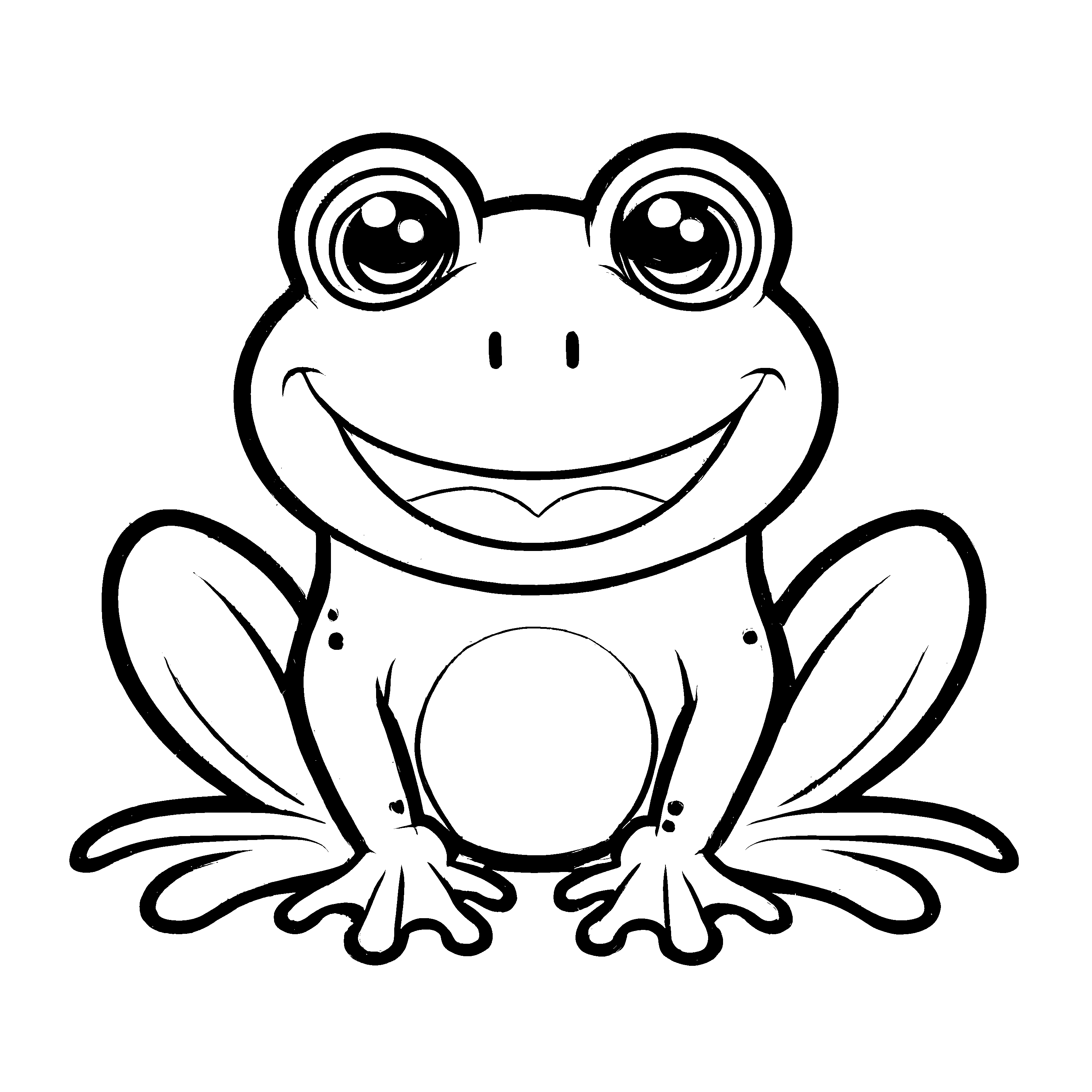 Bezauberndes Frösche-Malbild für kleine Künstler