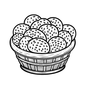 Großartige Brötchen-Malvorlage zum Entdecken und Gestalten