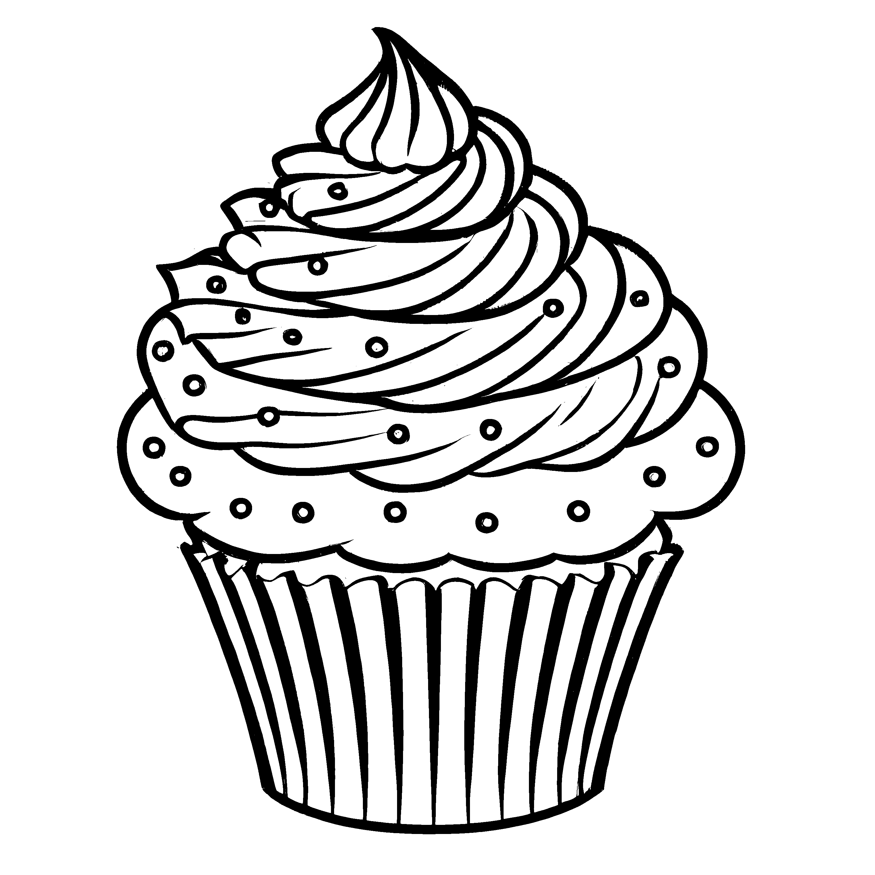 Buntes Cupcakes-Bastelmotiv für Kinder