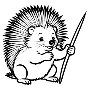 Fantastisches Stachelschweine-Bastelmotiv für die ganze Familie
