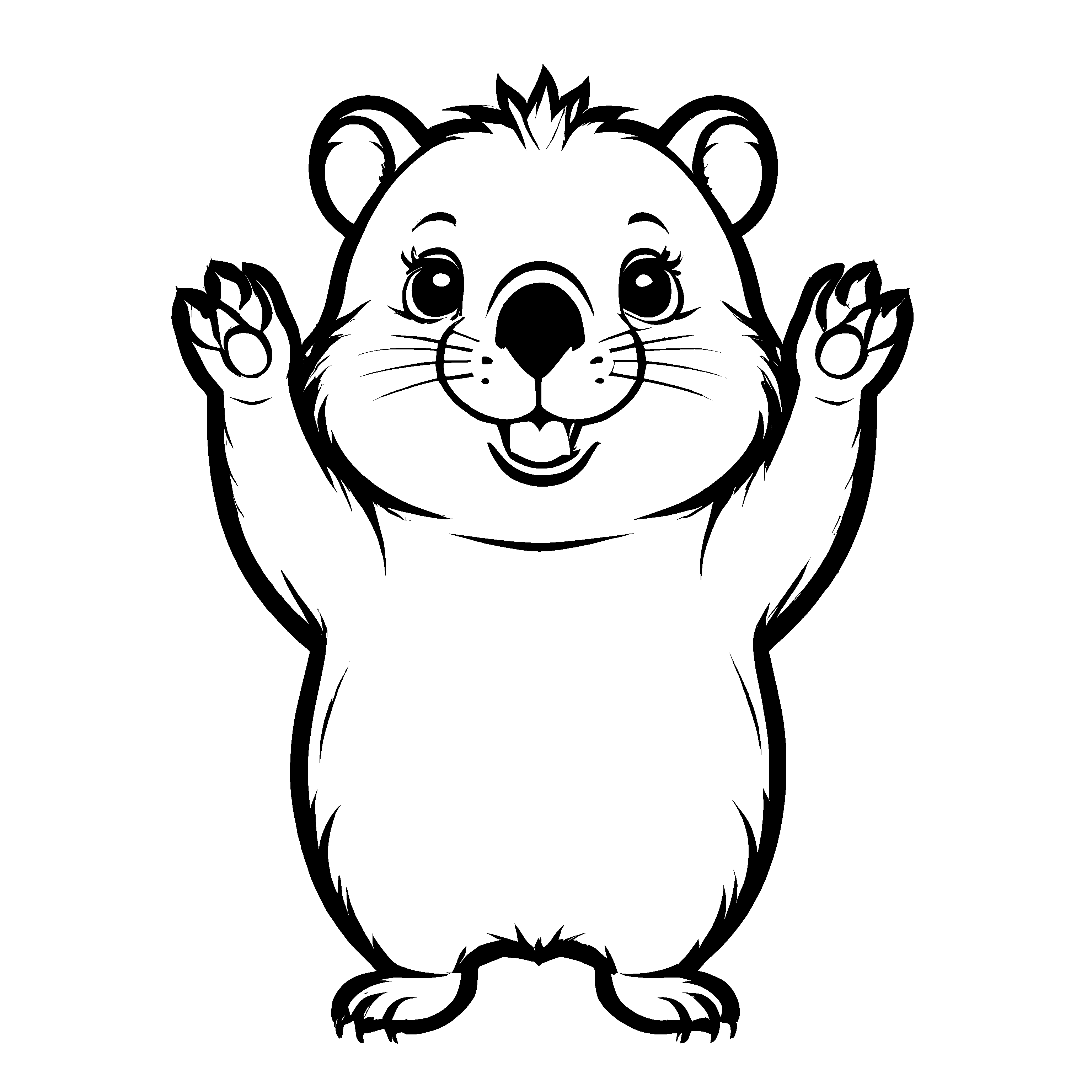 Interessantes Wombats-Malbild für Groß und Klein