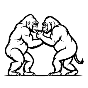 Großartiges Gorillas-Malbild für Groß und Klein