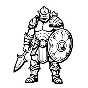 Niedliches Orks-Malbild für kreative Momente