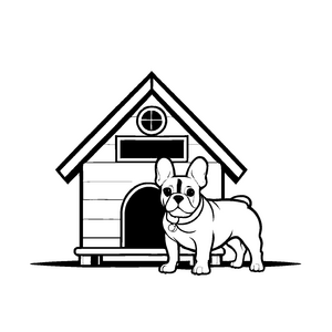 Faszinierendes Französische Bulldoggen-Bastelmotiv für kreative Kids
