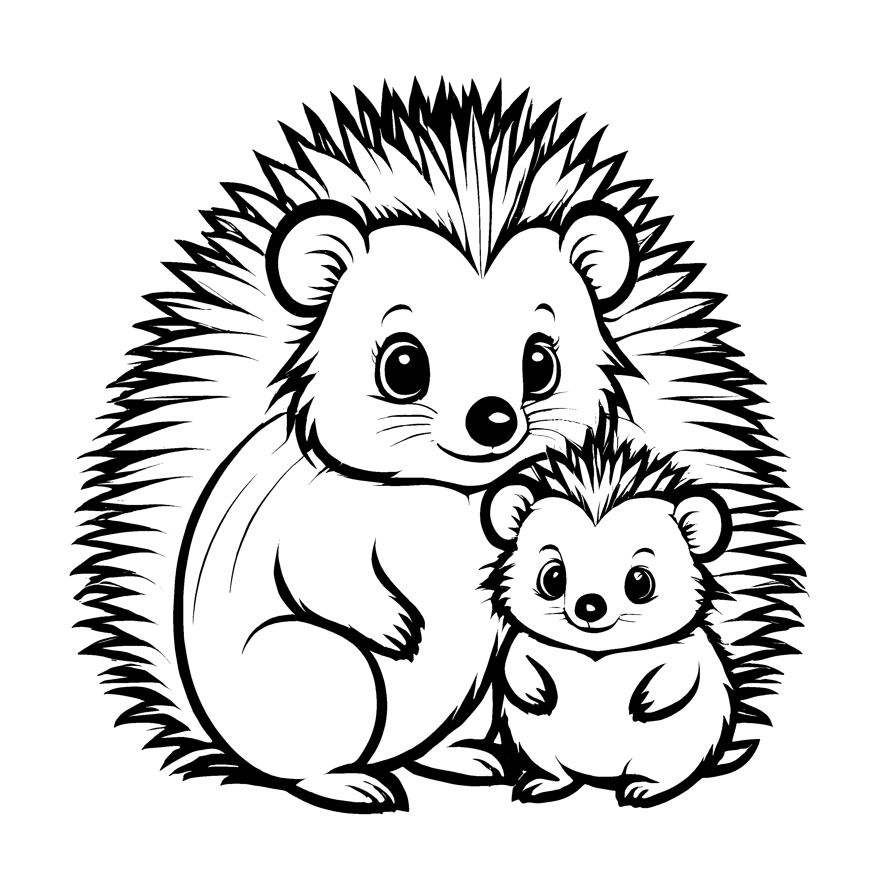 Interessantes Stachelschweine-Bastelmotiv für Groß und Klein