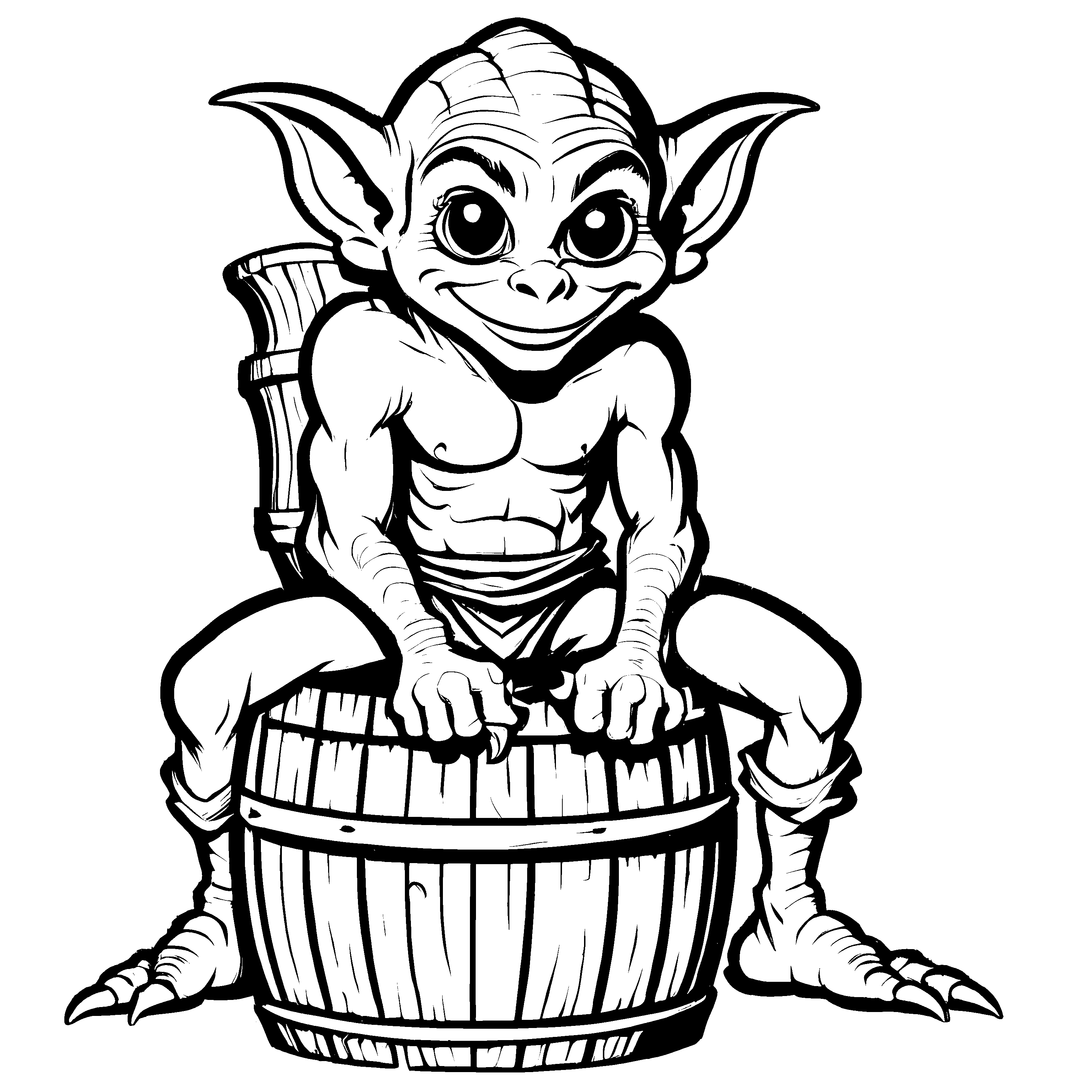 Zauberhafte Goblins-Malvorlage zum künstlerischen Entfalten