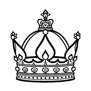 Zauberhafte Kronen-Malvorlage für kleine Künstler
