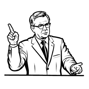 Faszinierende Politiker-Malvorlage zum Entdecken und Gestalten