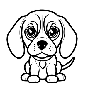 Großartige Beagle-Ausmalvorlage für Groß und Klein