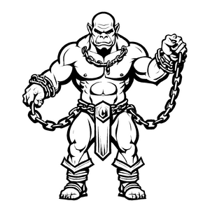 Fantastische Orks-Ausmalvorlage für kreative Momente