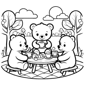 Einfache Teddybären-Malvorlage zum kreativen Zeitvertreib