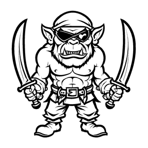 Interessantes Orks-Ausmalbild für die ganze Familie