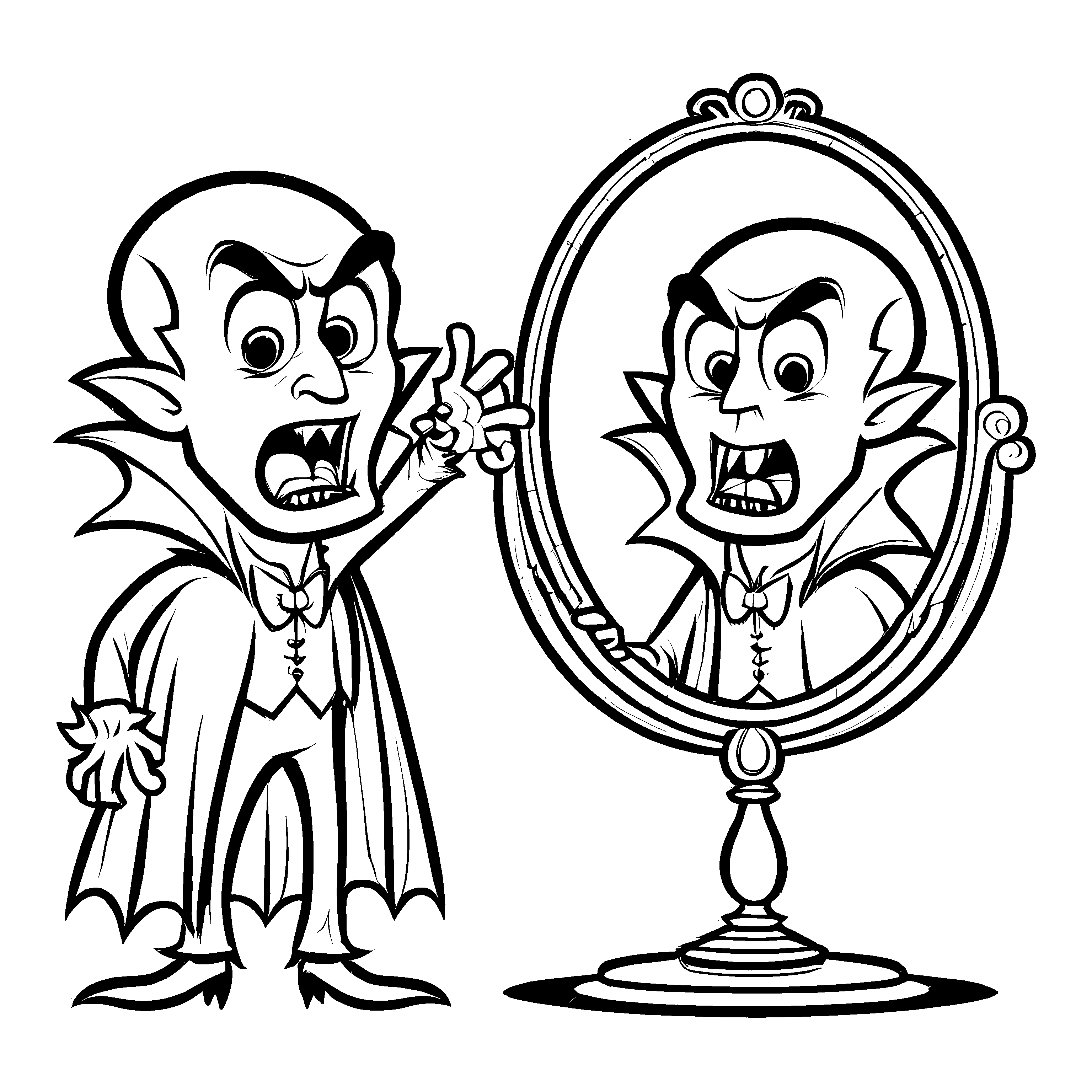 Einfache Vampire-Malvorlage für kreative Kids