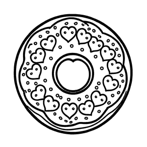 Tolle Donuts-Malvorlage für kleine Künstler