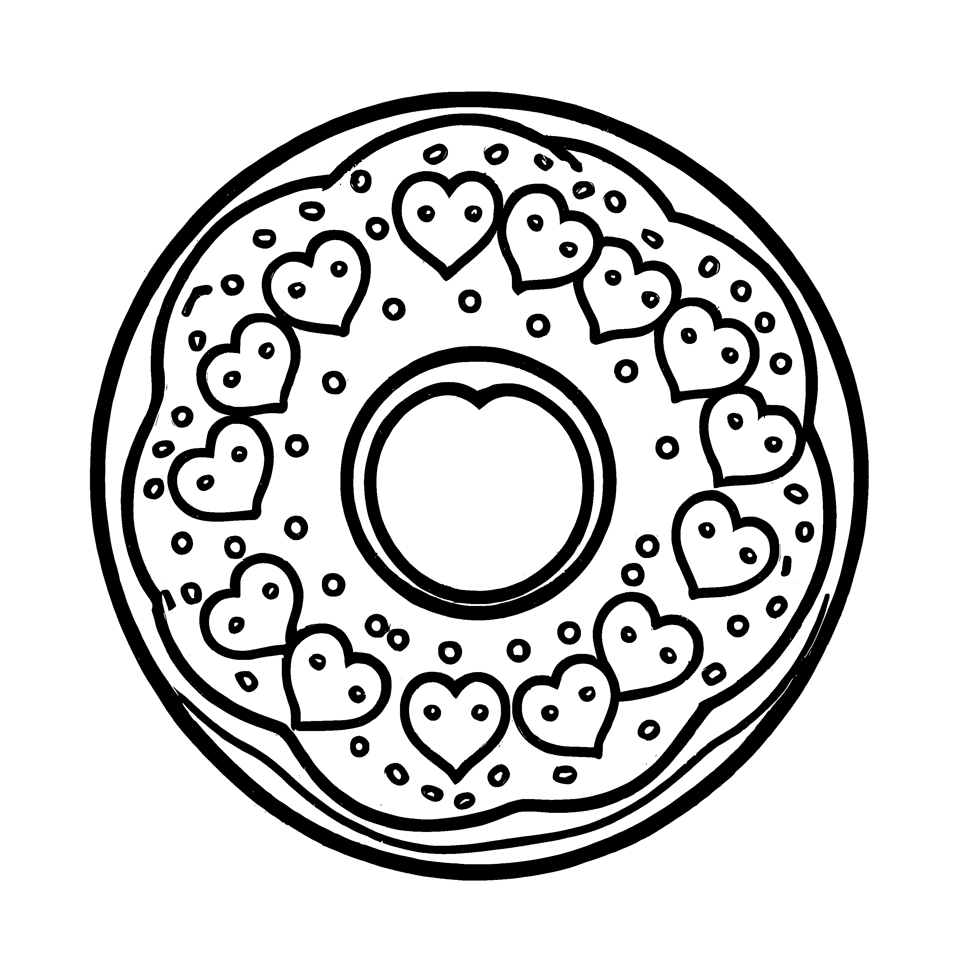 Tolle Donuts-Malvorlage für kleine Künstler