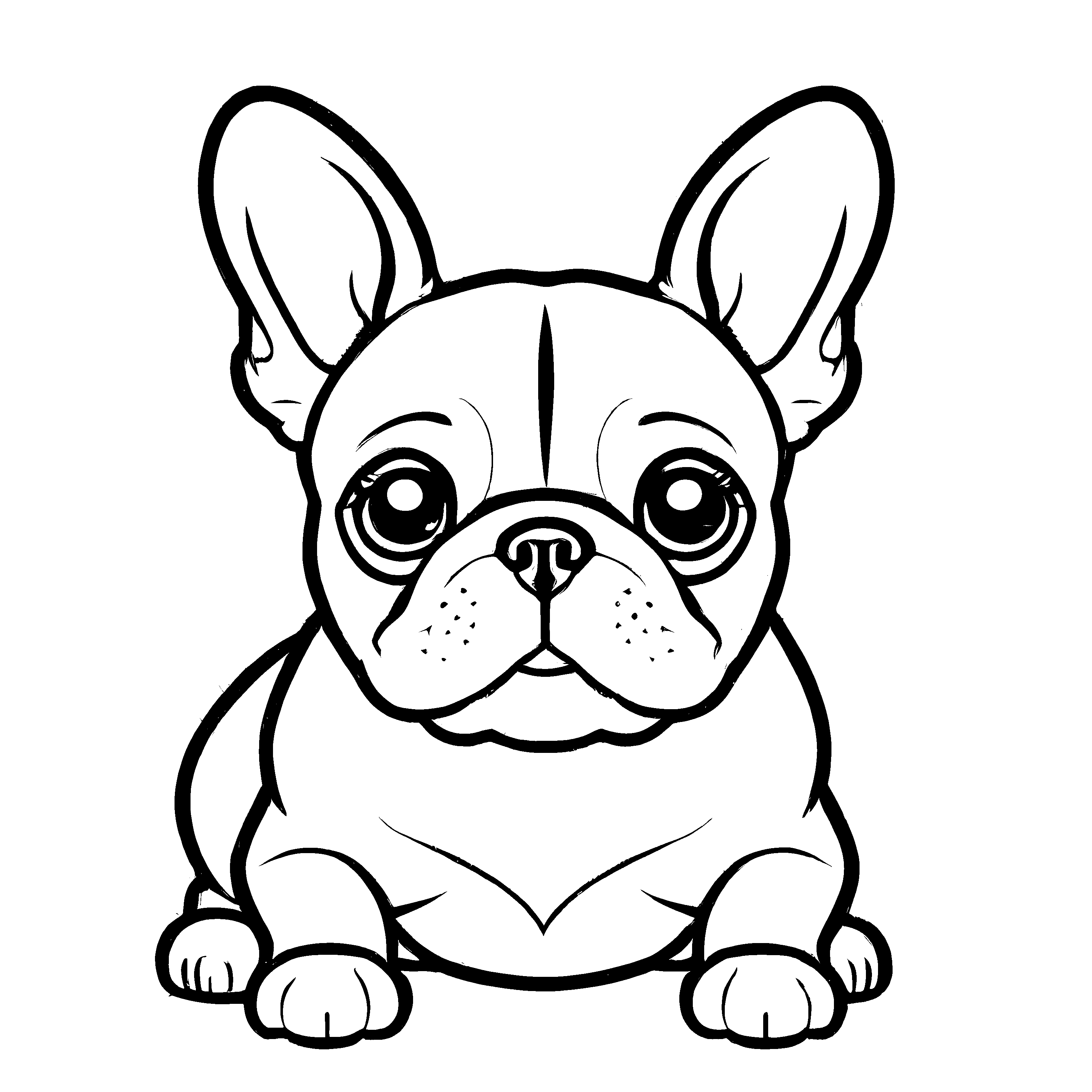 Großartiges Französische Bulldoggen-Malbild für Kinder