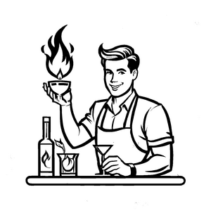 Tolles Barkeeper-Ausmalbild für Groß und Klein