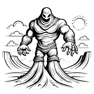 Interessante Golems-Ausmalvorlage zum Ausmalen