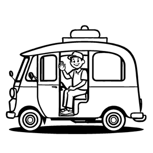 Wunderbares Tuk-Tuks-Ausmalbild für kreative Kids