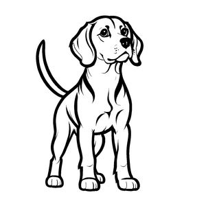 Fantastisches Beagle-Bastelmotiv für kreative Malstunden