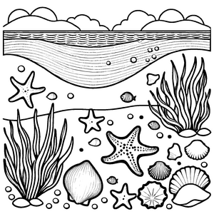 Wunderbares Seesterne-Ausmalbild für spannende Malzeit