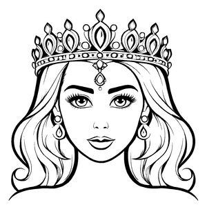 Faszinierende Tiaras-Malvorlage zum kreativen Gestalten