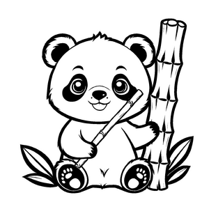 Großartige Pandabären-Malvorlage für kreative Momente