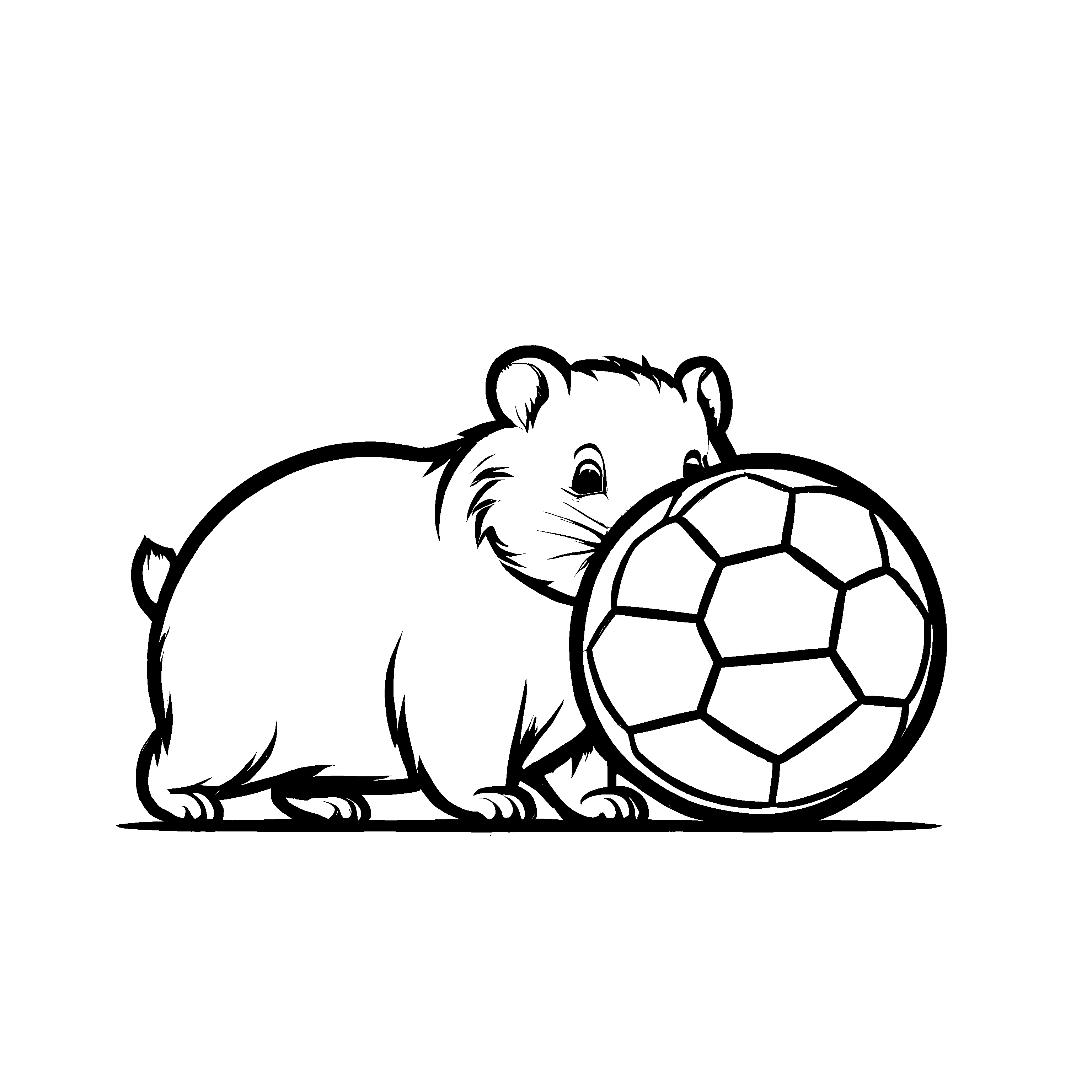 Kreatives Wombats-Malbild zum kreativen Zeitvertreib