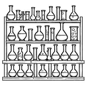 Bezaubernde Alchemisten-Ausmalvorlage für kreative Kids