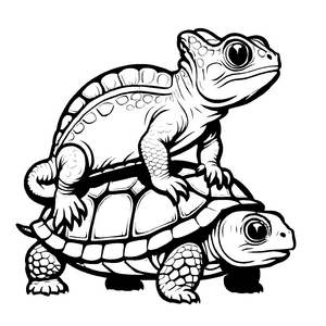 Farbenfrohes Chamäleons-Ausmalbild für kreative Kids