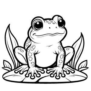 Fröhliches Frösche-Bastelmotiv für kleine Künstler