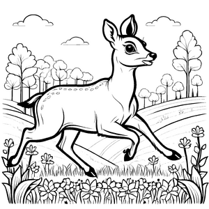 Kindgerechtes Rehe-Bastelmotiv für kreative Kids