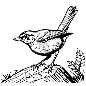 Lustige Rotkehlchen-Malvorlage zum Entdecken und Gestalten
