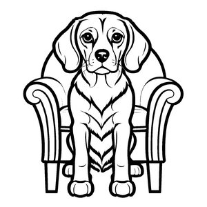 Witzige Beagle-Malvorlage für kleine Künstler