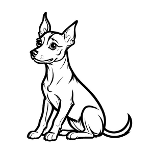 Aufregende Zwergpinscher-Malvorlage zum kreativen Zeitvertreib